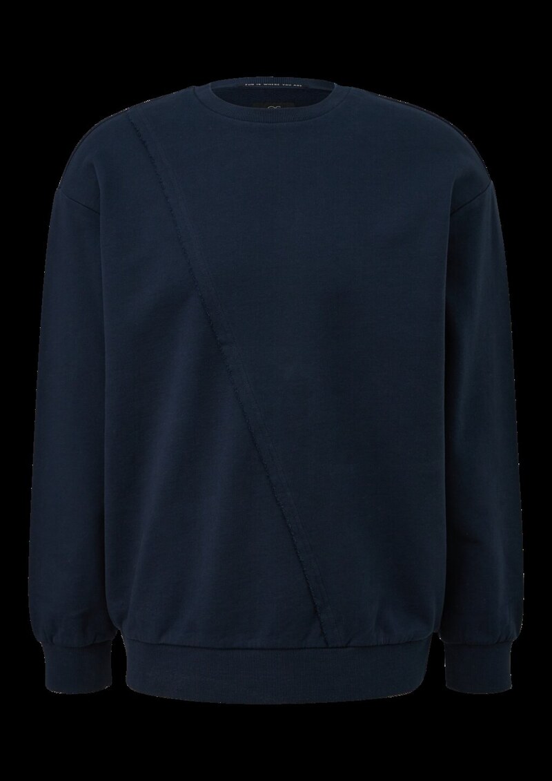 Sweatshirt mit asymmetrischer Teilungsnaht