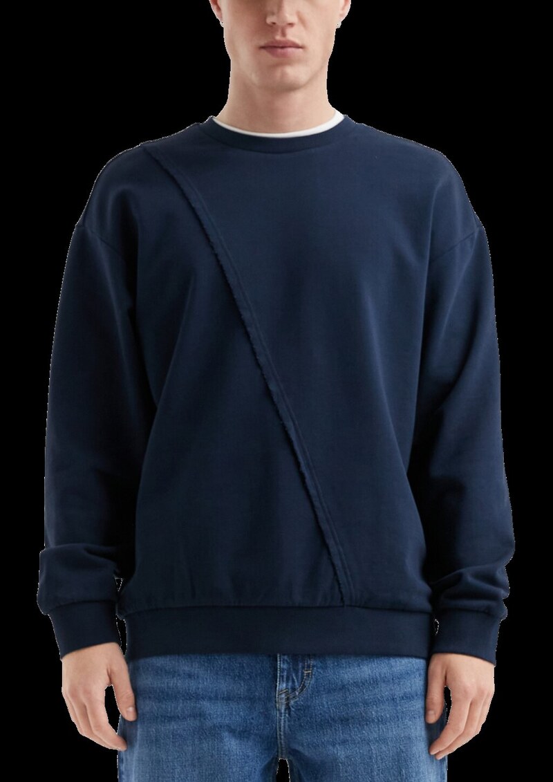 Sweatshirt mit asymmetrischer Teilungsnaht