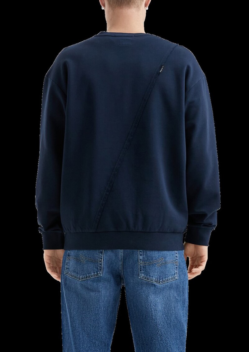 Sweatshirt mit asymmetrischer Teilungsnaht