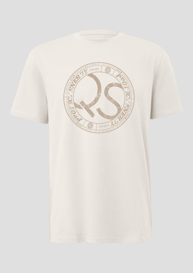 Basic Rundhals T-Shirt mit Frontdruck