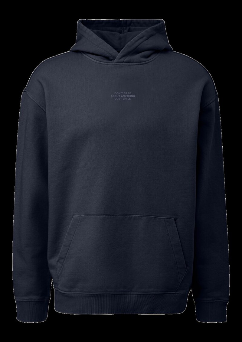 Gewaschener Hoodie mit kleinem Frontprint
