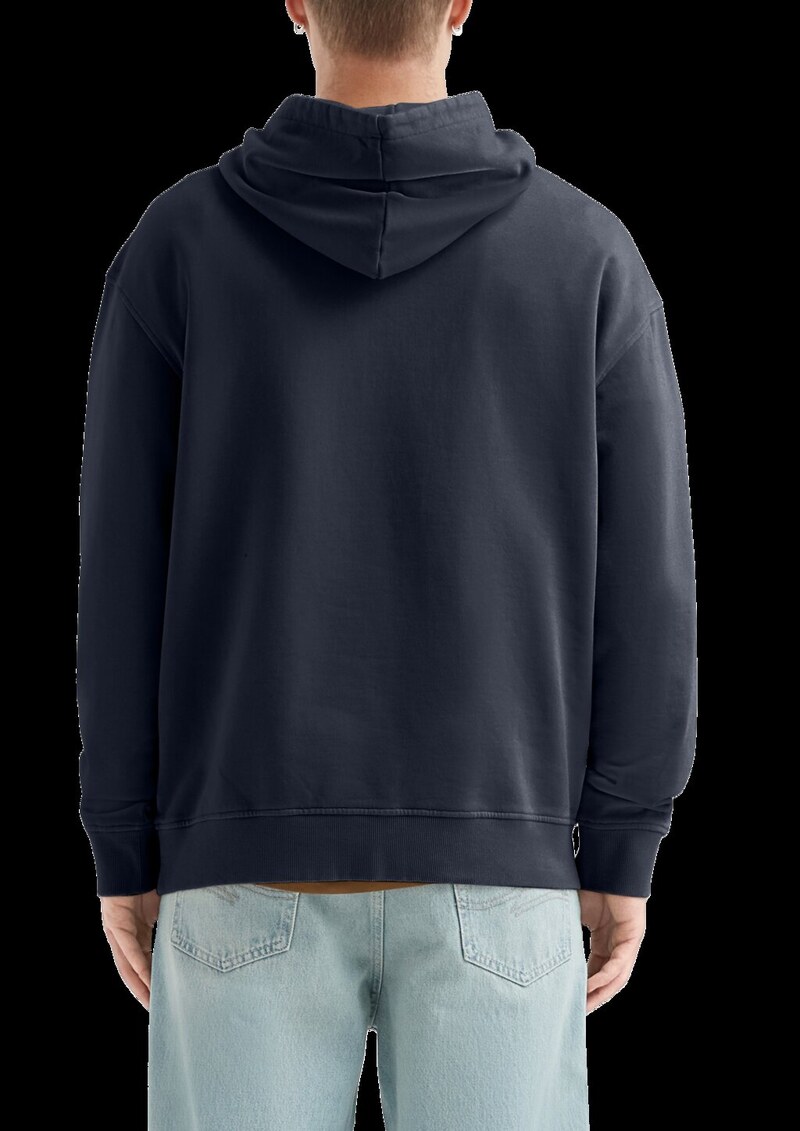 Gewaschener Hoodie mit kleinem Frontprint