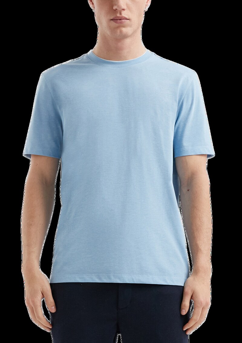 T-Shirt aus Melange-Jersey mit Layering-Detail