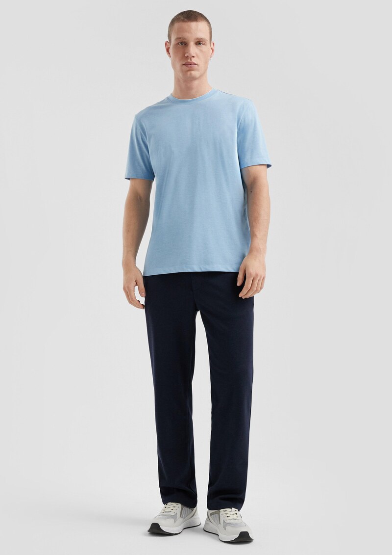 T-Shirt aus Melange-Jersey mit Layering-Detail