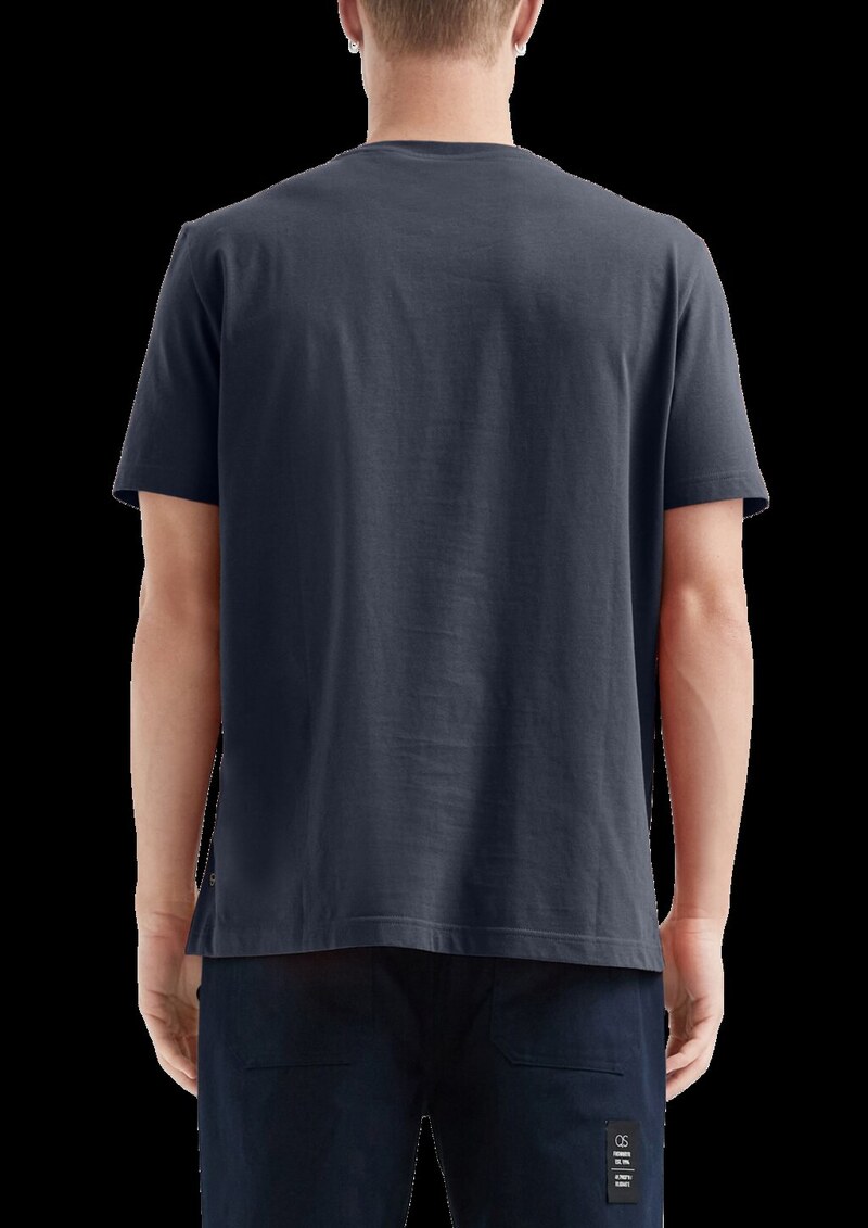 Basic Rundhals-T-Shirt mit kleinem Frontprint