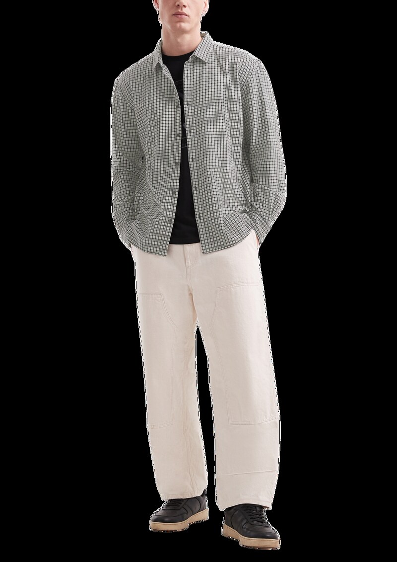 Regular Fit: Karohemd aus Baumwollflanell