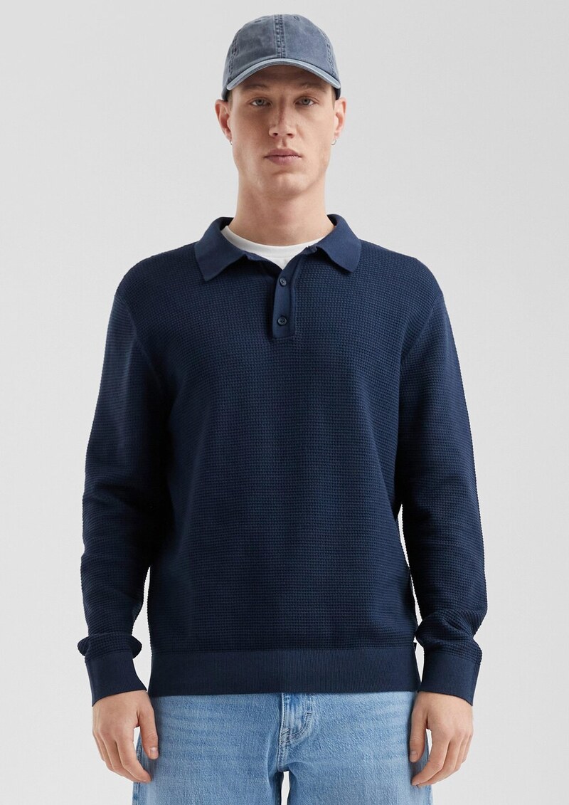 Strickpullover mit Polokragen