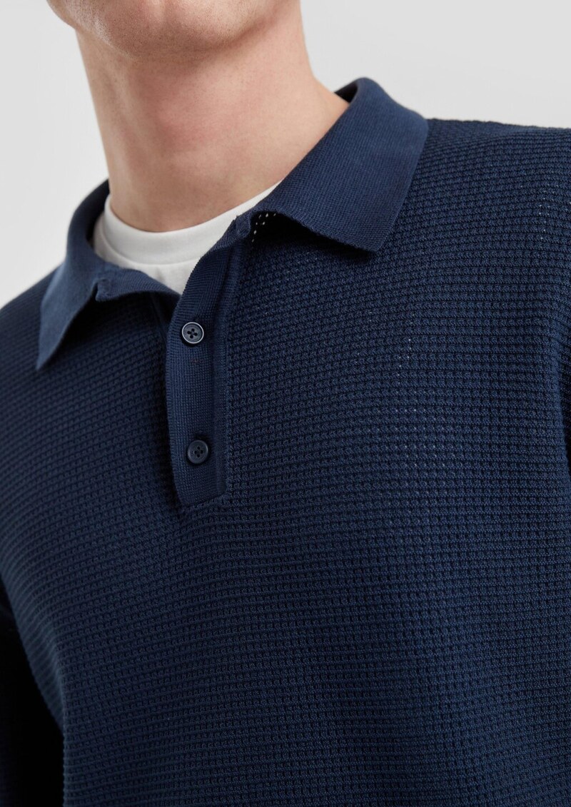 Strickpullover mit Polokragen