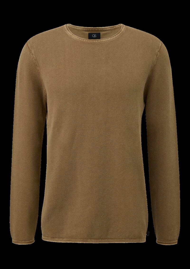 Gewaschener Pullover mit Rollkante