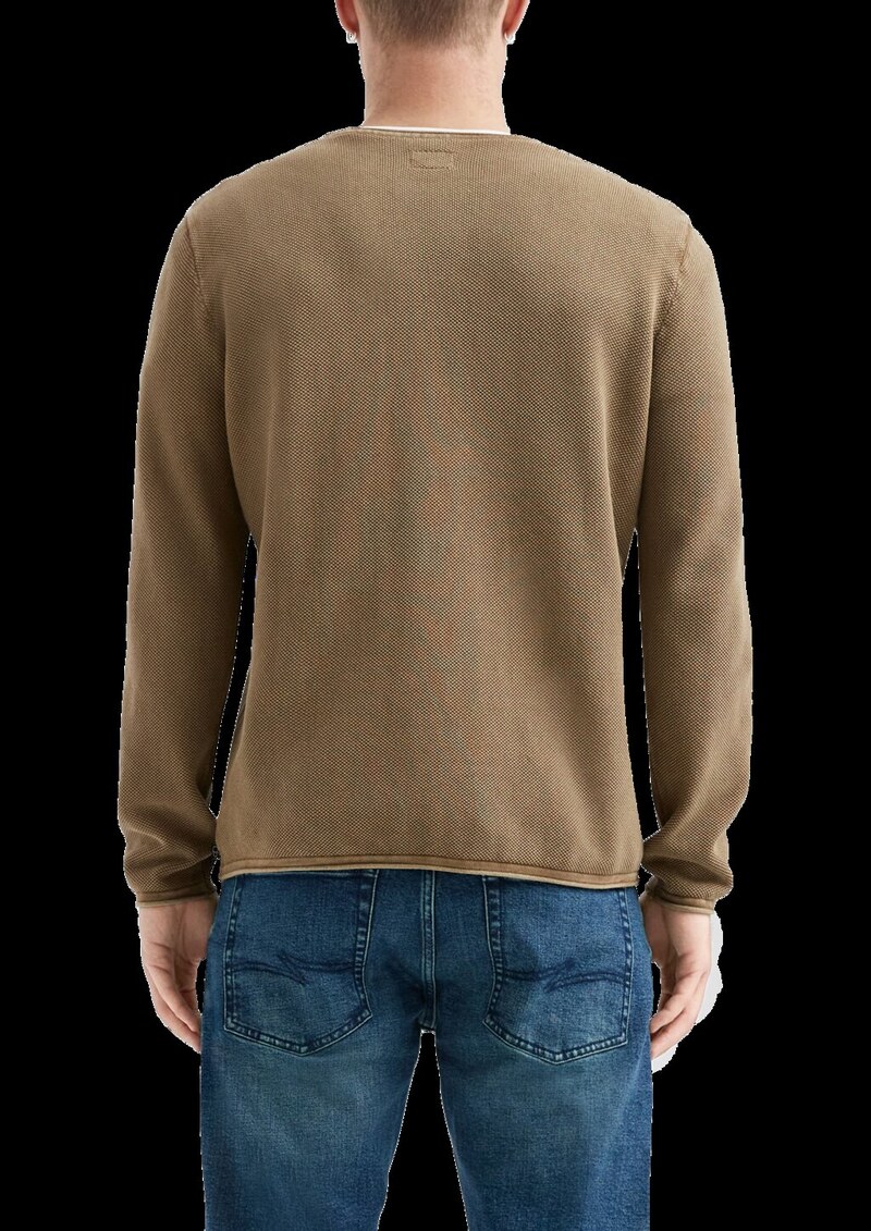 Gewaschener Pullover mit Rollkante