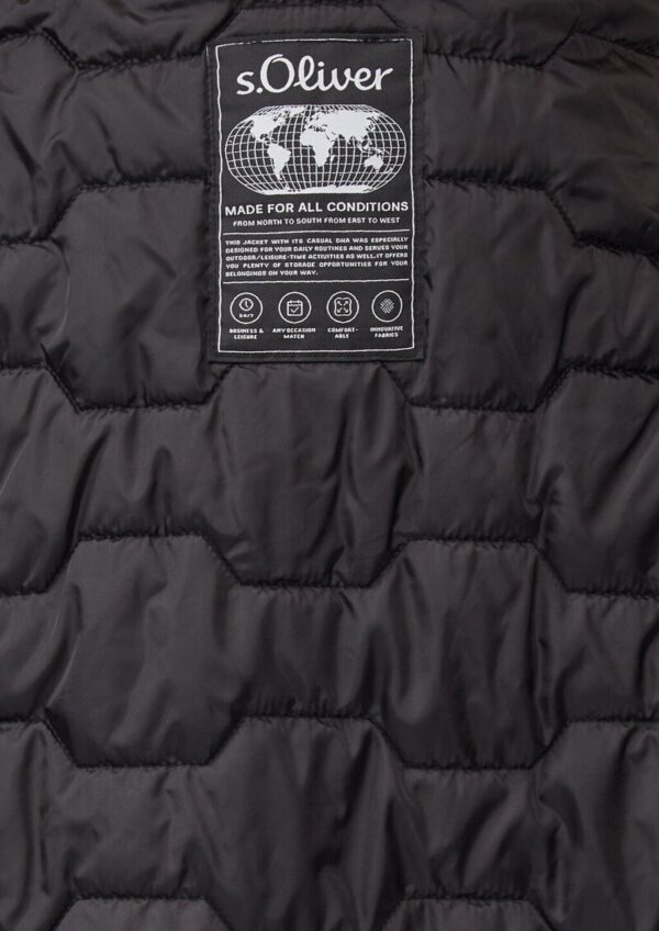 Wattierte Utility-Jacke mit Stehkragen