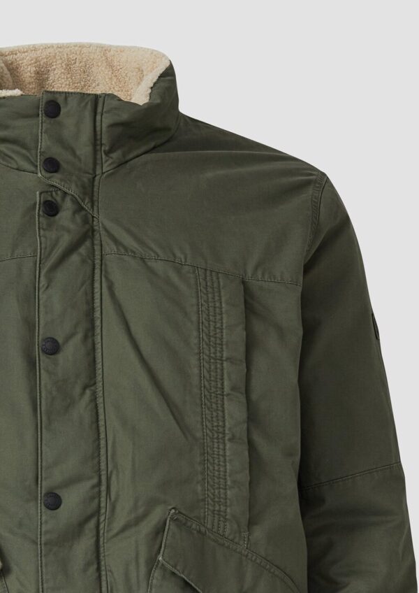 Wattierte Utility-Jacke mit Stehkragen