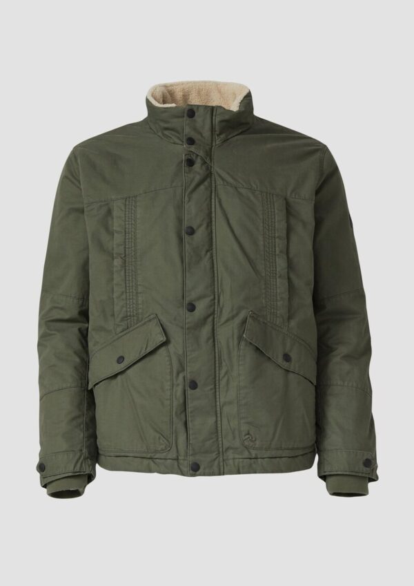 Wattierte Utility-Jacke mit Stehkragen