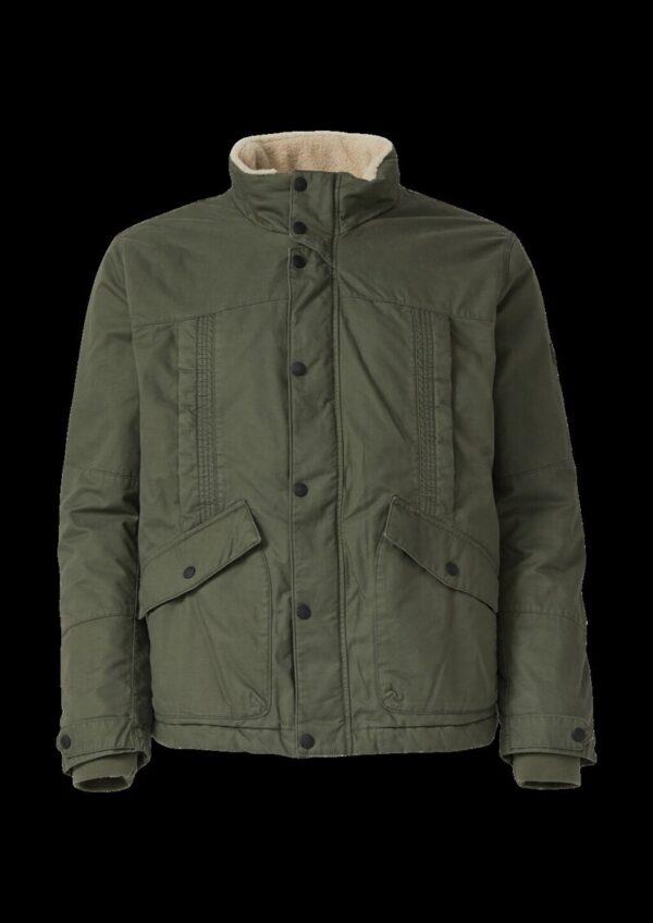 Wattierte Utility-Jacke mit Stehkragen