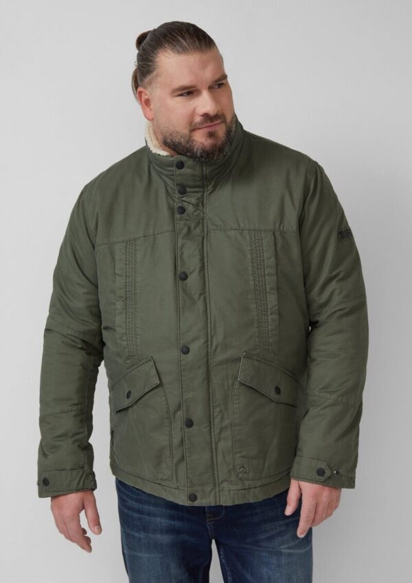 Wattierte Utility-Jacke mit Stehkragen