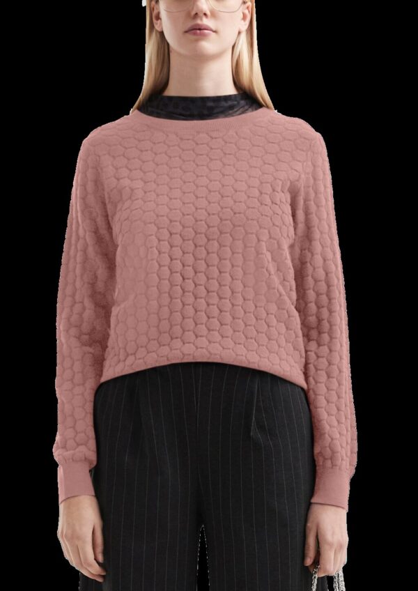 Strickpullover mit Strukturmuster