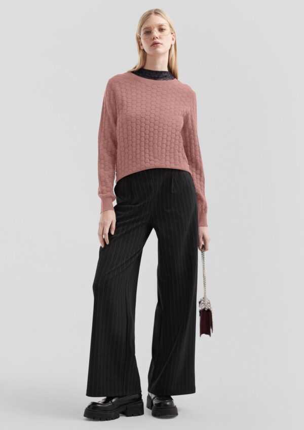 Strickpullover mit Strukturmuster