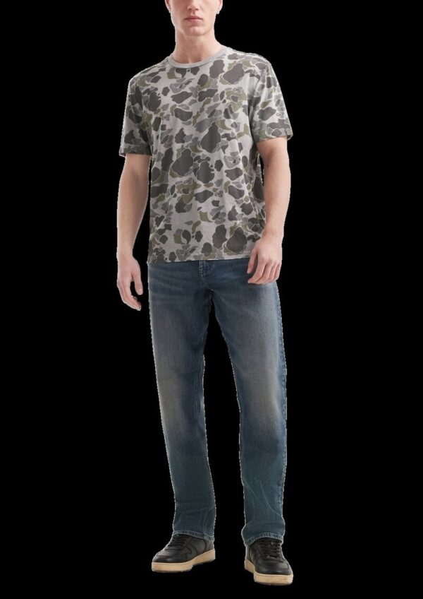 Gewaschenes T-Shirt mit All-over-Print