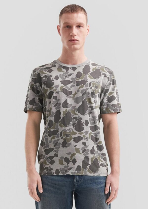 Gewaschenes T-Shirt mit All-over-Print