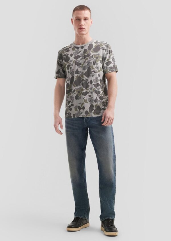 Gewaschenes T-Shirt mit All-over-Print