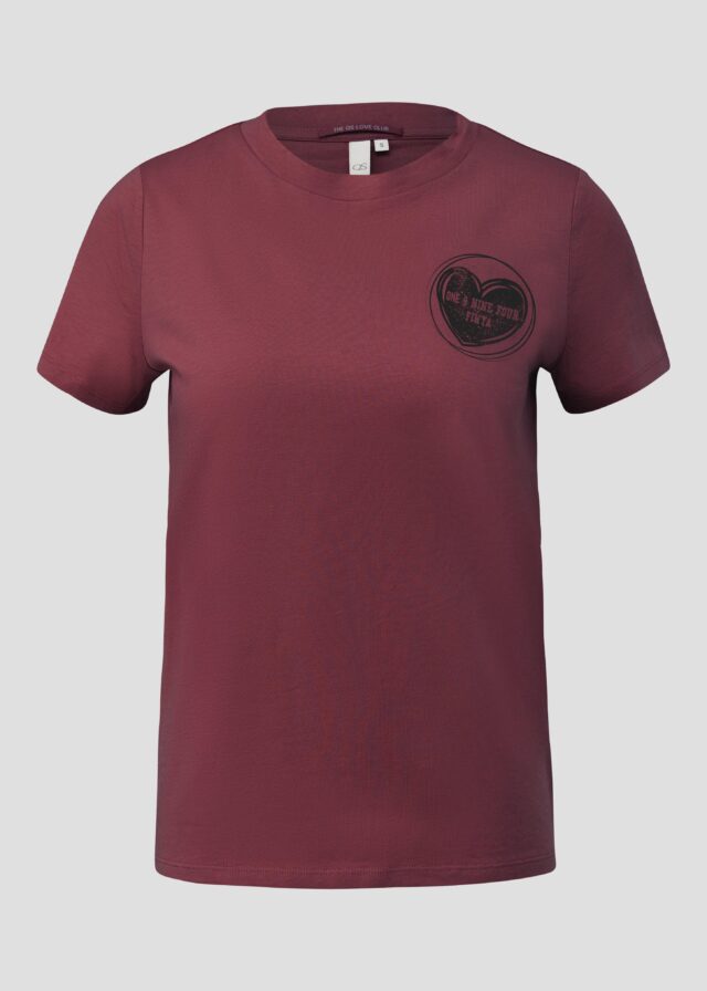 Baumwollshirt mit kleinem Frontprint