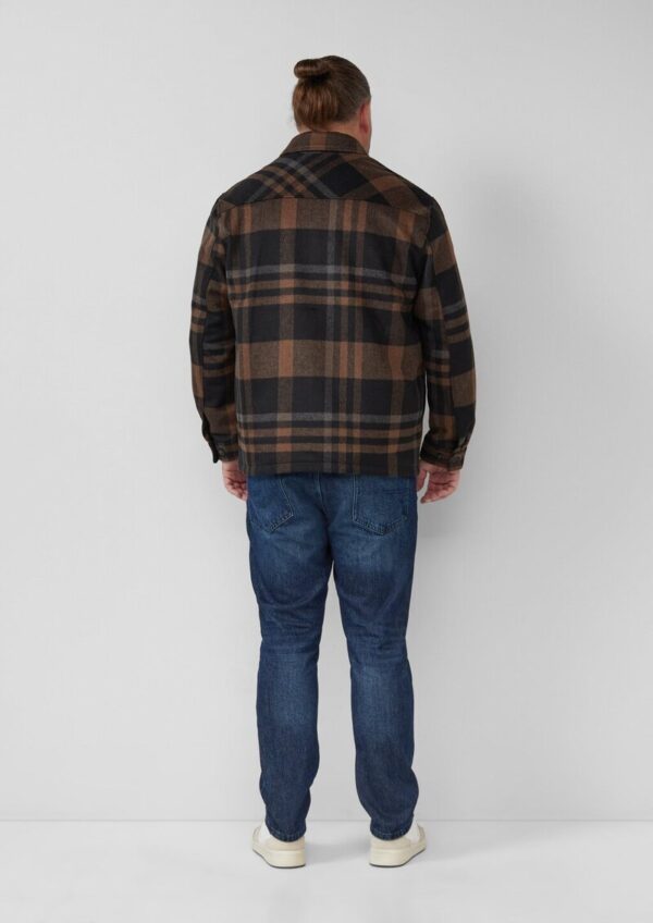 Kariertes Overshirt mit Eingrifftaschen