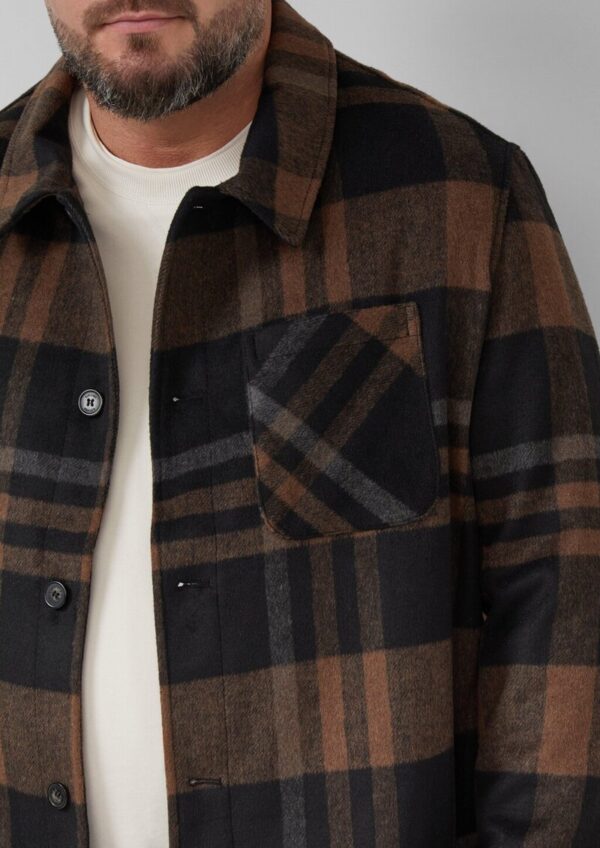 Kariertes Overshirt mit Eingrifftaschen