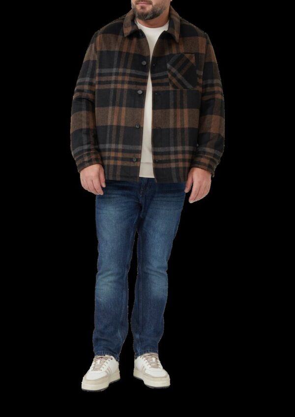 Kariertes Overshirt mit Eingrifftaschen