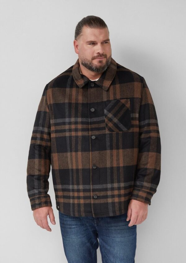 Kariertes Overshirt mit Eingrifftaschen