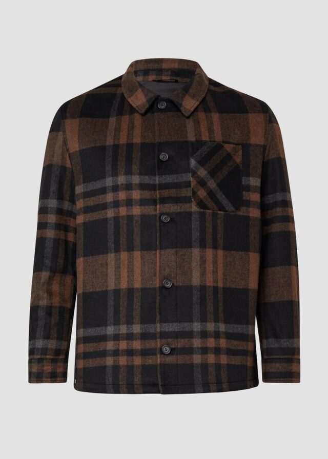 Kariertes Overshirt mit Eingrifftaschen