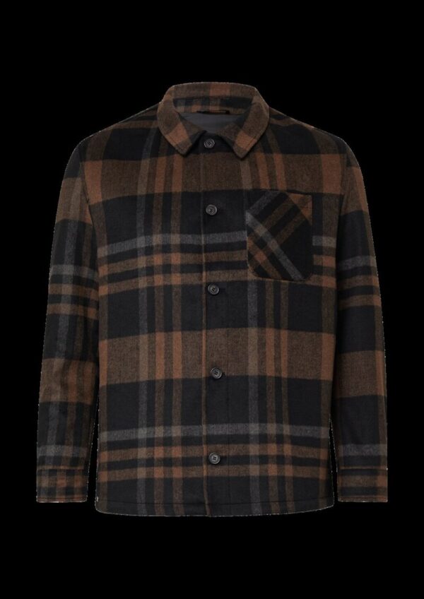 Kariertes Overshirt mit Eingrifftaschen