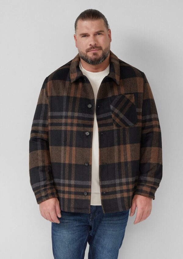 Kariertes Overshirt mit Eingrifftaschen