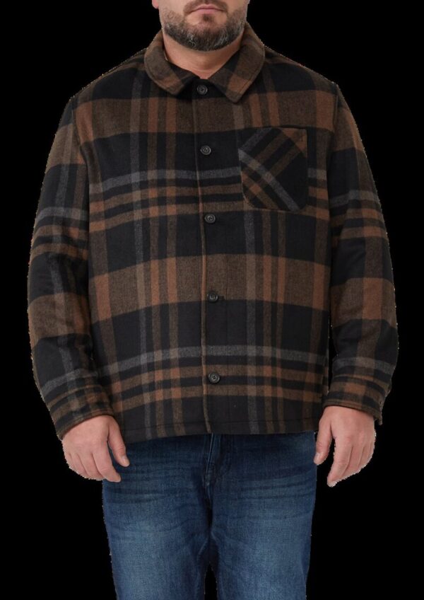 Kariertes Overshirt mit Eingrifftaschen