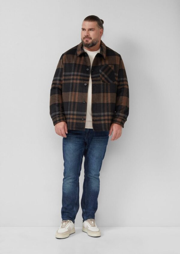 Kariertes Overshirt mit Eingrifftaschen