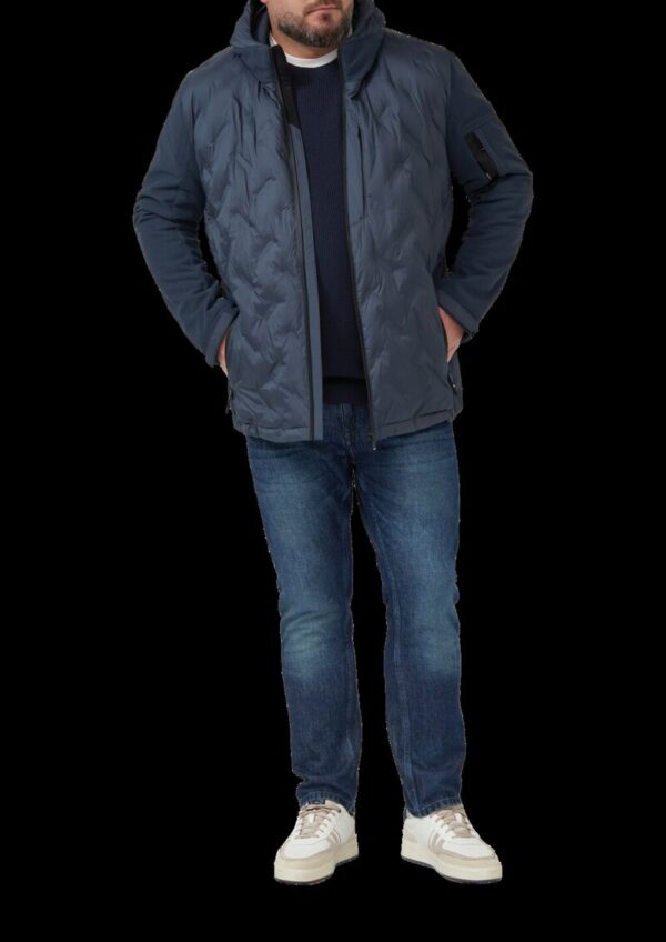 Hybrid-Jacke mit sportiven Details und Kapuze