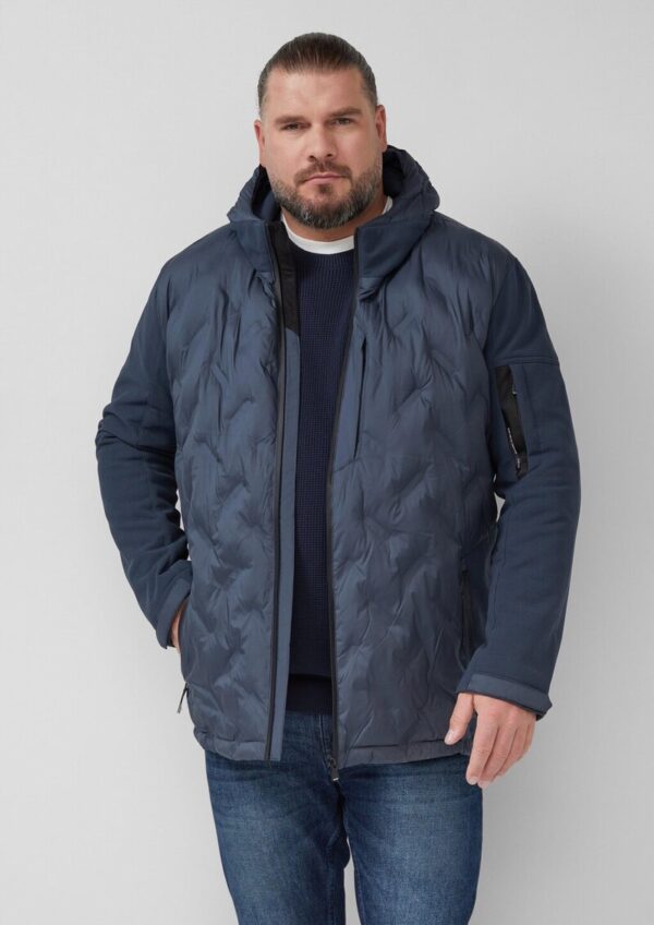 Hybrid-Jacke mit sportiven Details und Kapuze