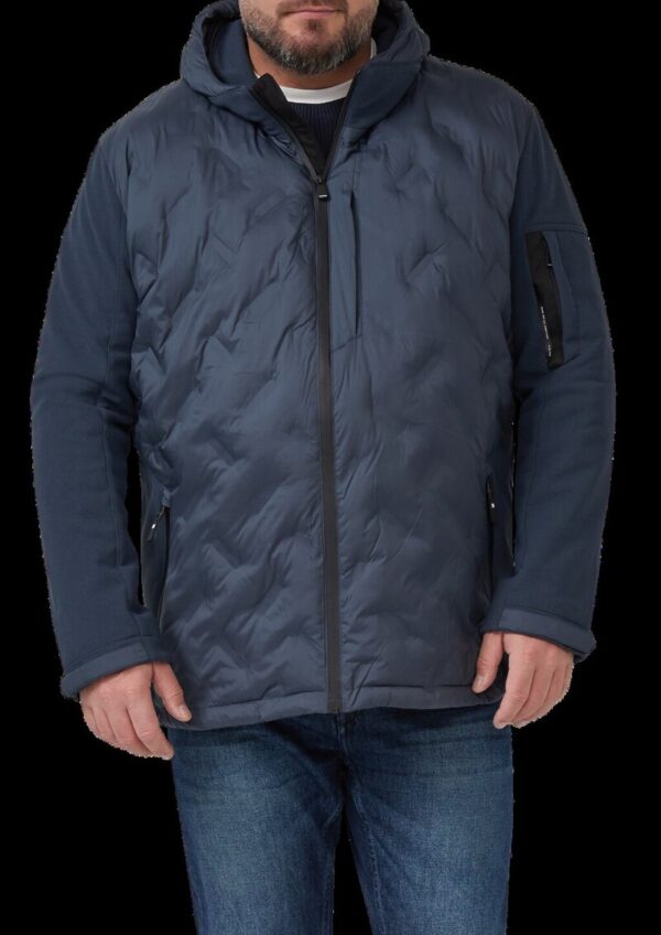 Hybrid-Jacke mit sportiven Details und Kapuze