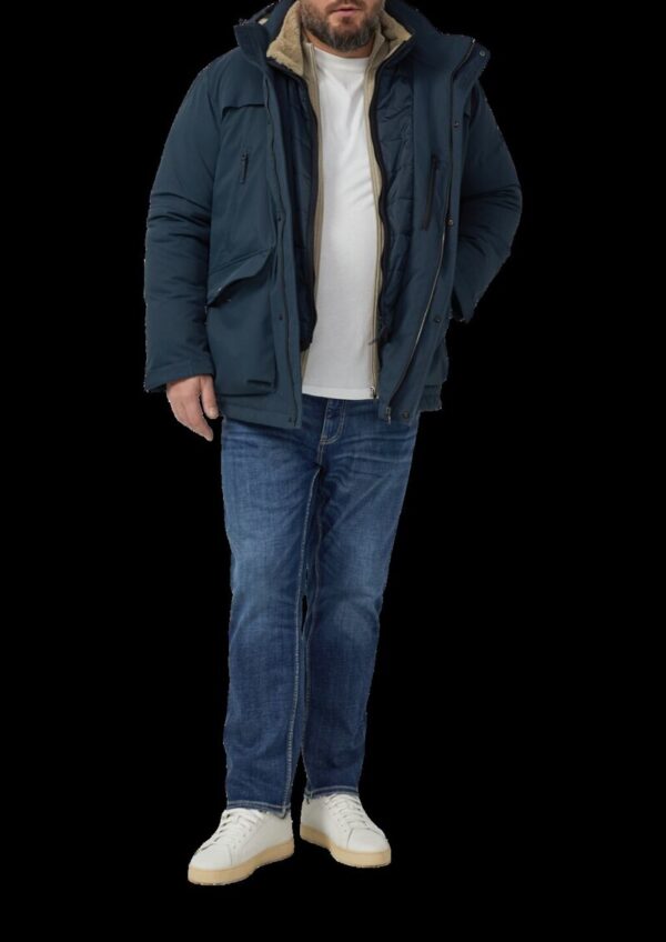 Wasserabweisender Parka mit abnehmbarer Kapuze und Fake-Fur-Futter