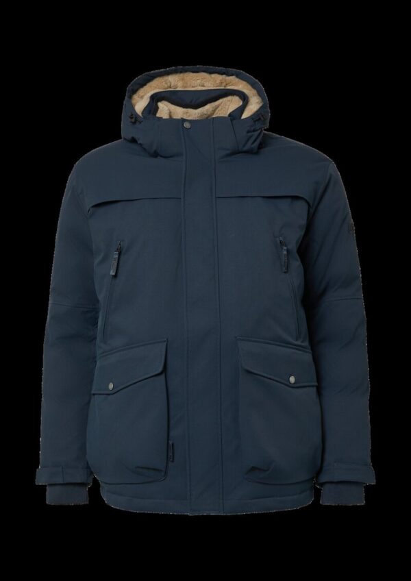 Wasserabweisender Parka mit abnehmbarer Kapuze und Fake-Fur-Futter