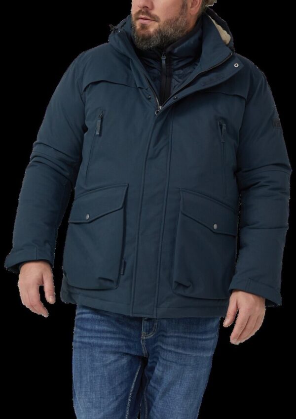 Wasserabweisender Parka mit abnehmbarer Kapuze und Fake-Fur-Futter