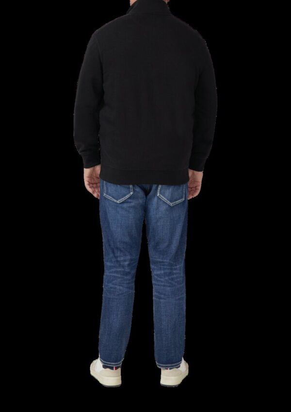 Sweatjacke aus Baumwollmix mit Stehkragen