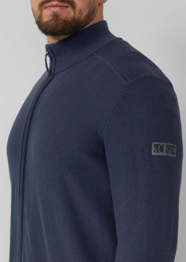 Strickjacke aus Baumwolle mit Troyerkragen