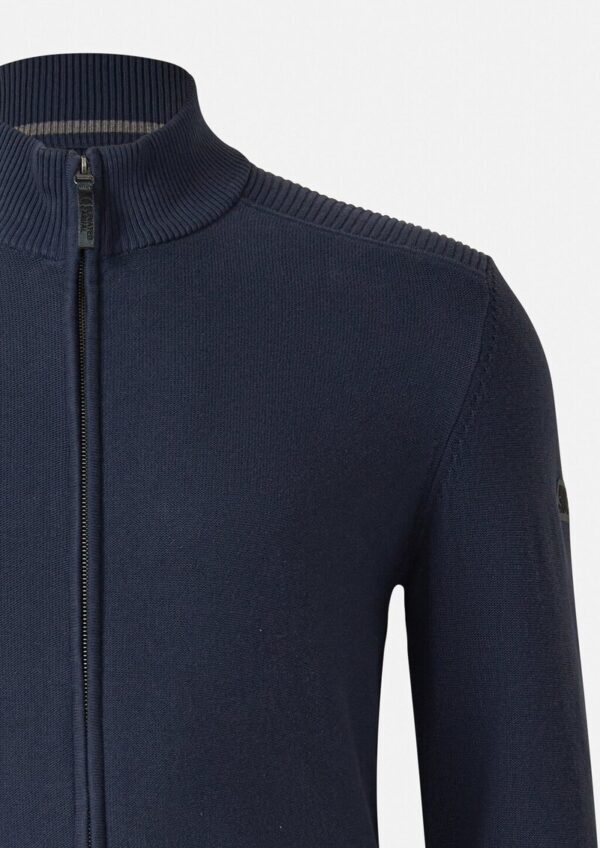 Strickjacke aus Baumwolle mit Troyerkragen