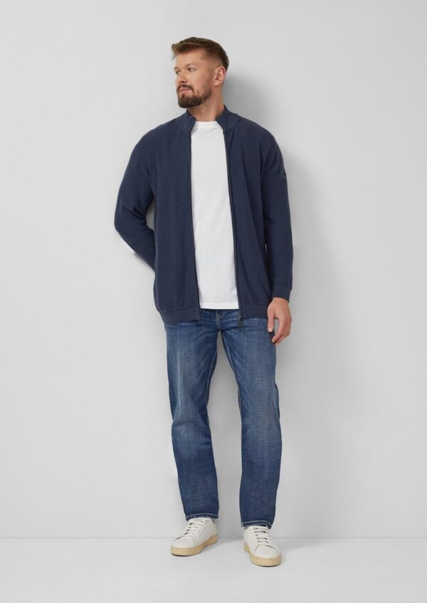 Strickjacke aus Baumwolle mit Troyerkragen