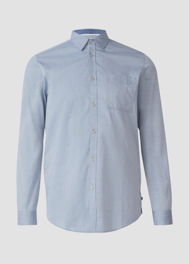 Regular Fit: Gewaschenes Hemd mit Button-Down-Kragen