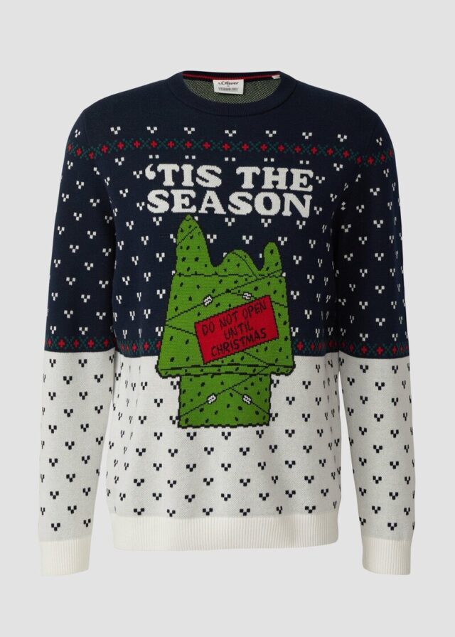 Weihnachtspullover aus reiner Baumwolle mit Peanuts®-Motiv