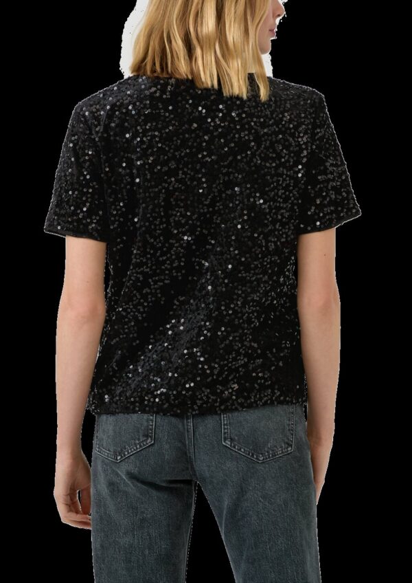 Samtshirt mit Pailletten