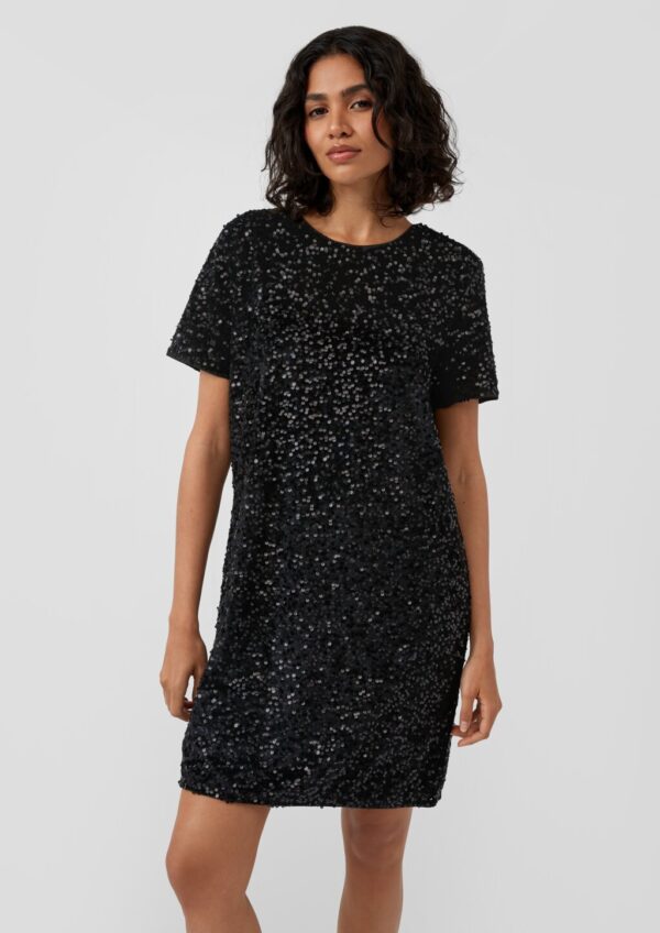 Samtkleid mit Pailletten