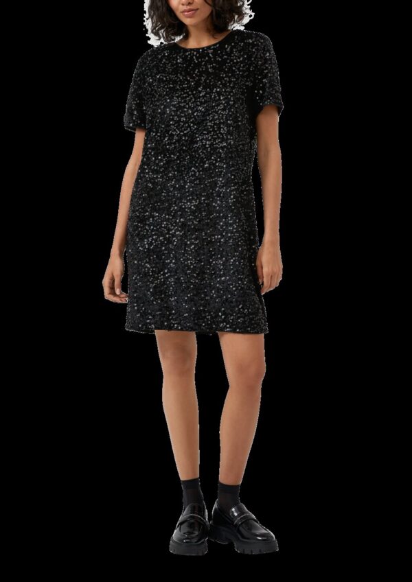 Samtkleid mit Pailletten