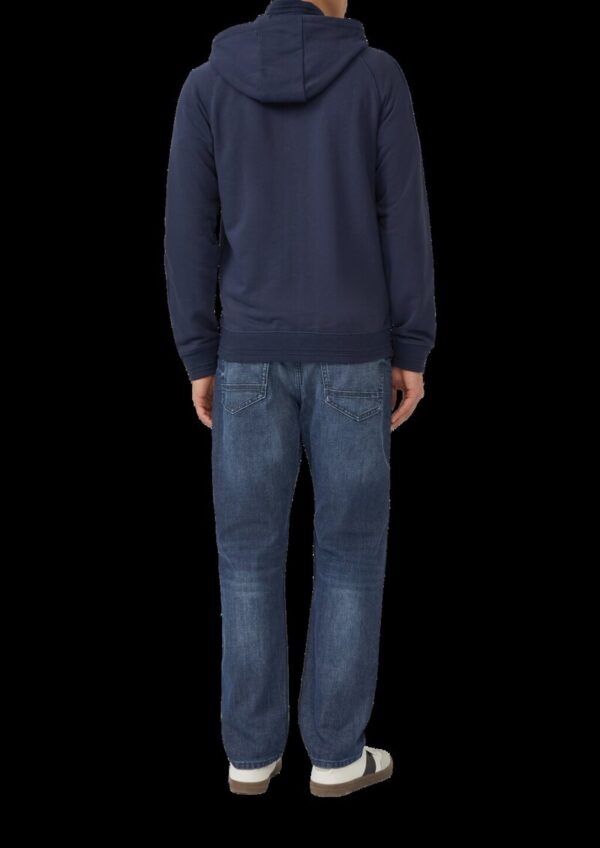 Sweatshirtjacke mit Stehkragen und Kapuze